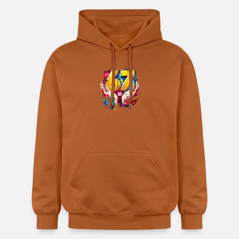 6 7 Mème du graffiti - Sweat à capuche Softstyle® Gildan Unisexe - Athletic Orange