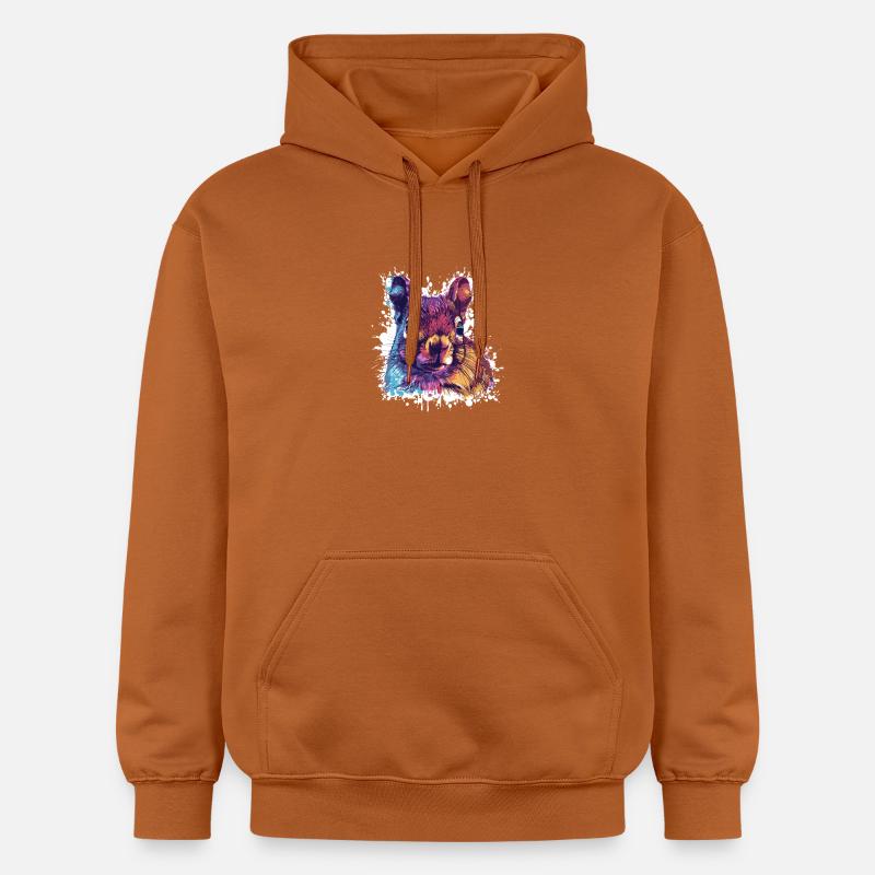 Farbkontrast Eichhörnchen PopArt - Gildan Unisex Softstyle® Midweight Hoodie - Athletic Orange