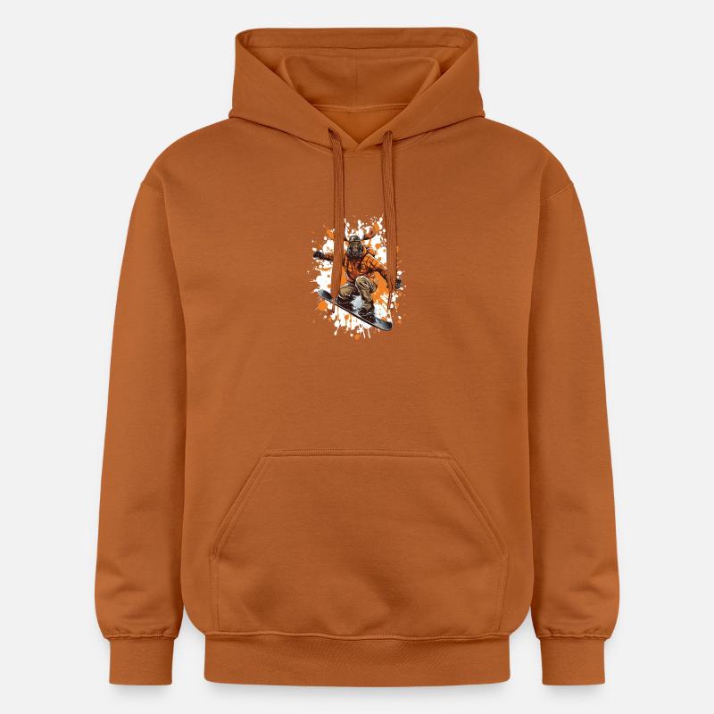 Planche à neige Moose - Sweat à capuche Softstyle® Gildan Unisexe - Athletic Orange