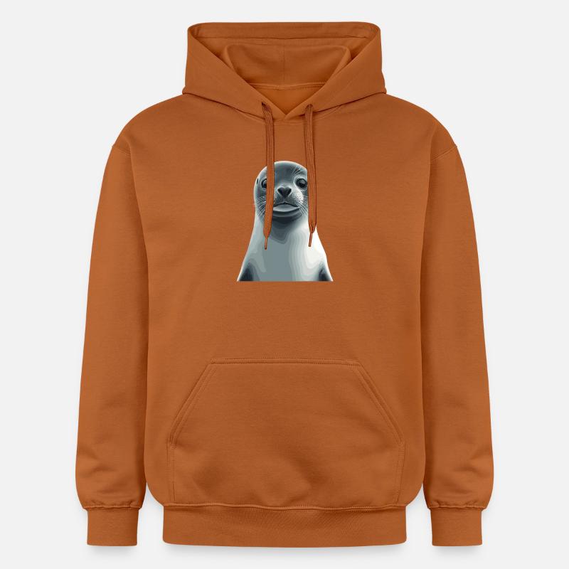 Portrait mignon du sceau - Sweat à capuche Softstyle® Gildan Unisexe - Athletic Orange