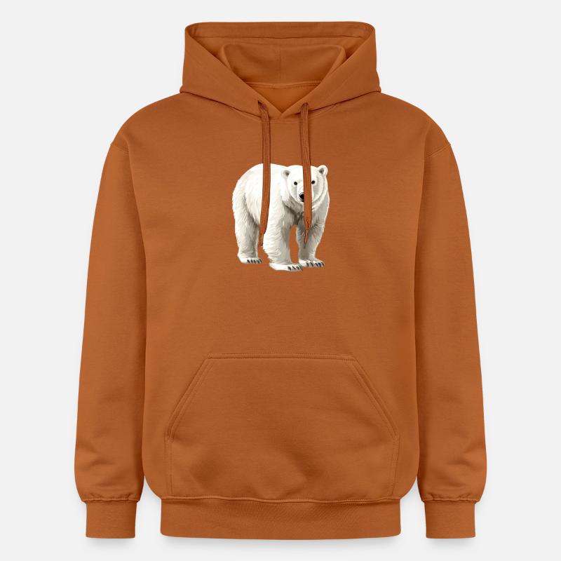 Illustration de l’ours polaire blanc - Sweat à capuche Softstyle® Gildan Unisexe - Athletic Orange