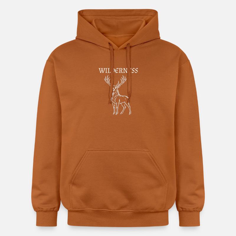 Silhouette de cerf - Nature sauvage - Sweat à capuche Softstyle® Gildan Unisexe - Athletic Orange