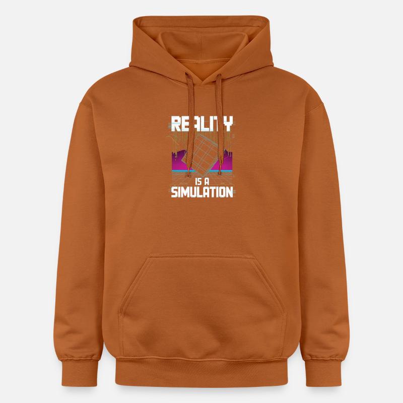 La réalité est une simulation - Sweat à capuche Softstyle® Gildan Unisexe - Athletic Orange
