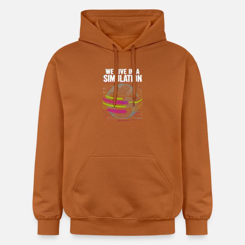Nous vivons dans une simulation - Sweat à capuche Softstyle® Gildan Unisexe - Athletic Orange