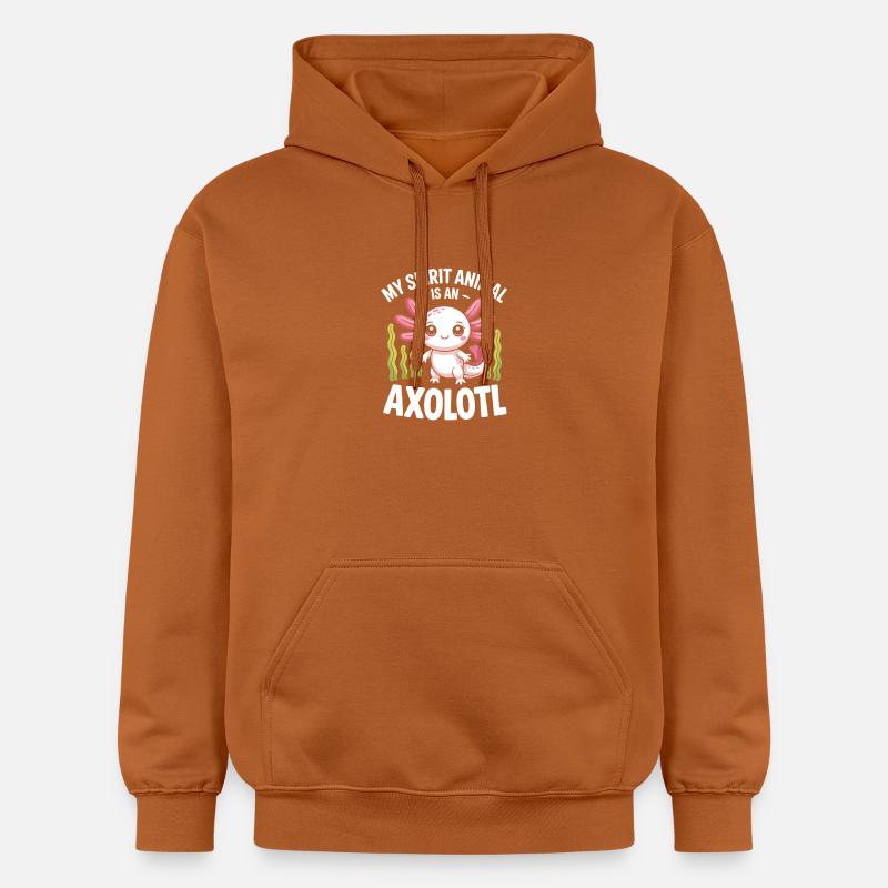 Axolotl Geisttier-Tee - Gildan Unisex Softstyle® Midweight Hoodie - Athletic Orange