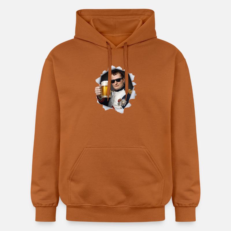 Napoléon tient une bière - Sweat à capuche Softstyle® Gildan Unisexe - Athletic Orange