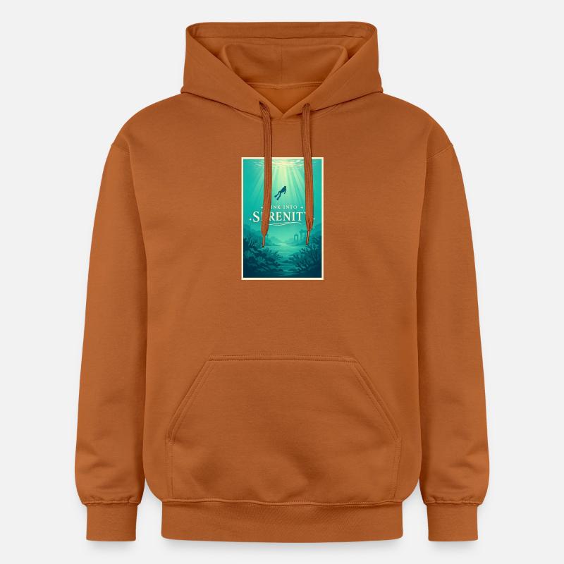 Immergez-vous dans la paix | Plongée - Sweat à capuche Softstyle® Gildan Unisexe - Athletic Orange