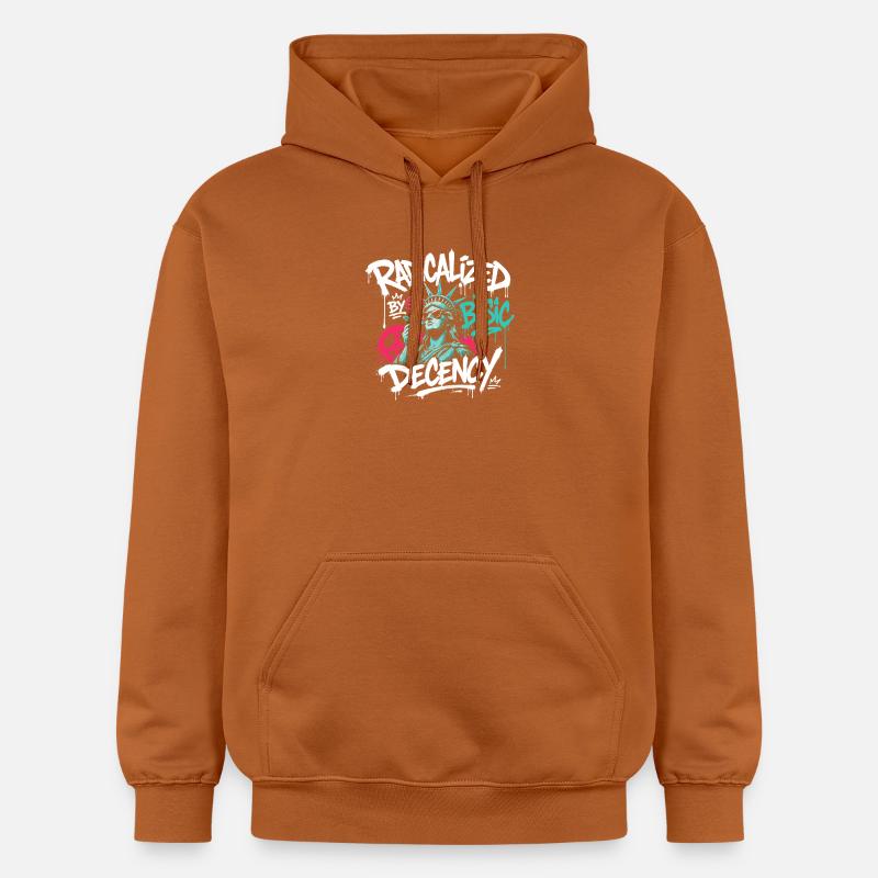 Radikalisierte Basic Decency Graffiti - Gildan Unisex Softstyle® Midweight Hoodie - Athletic Orange