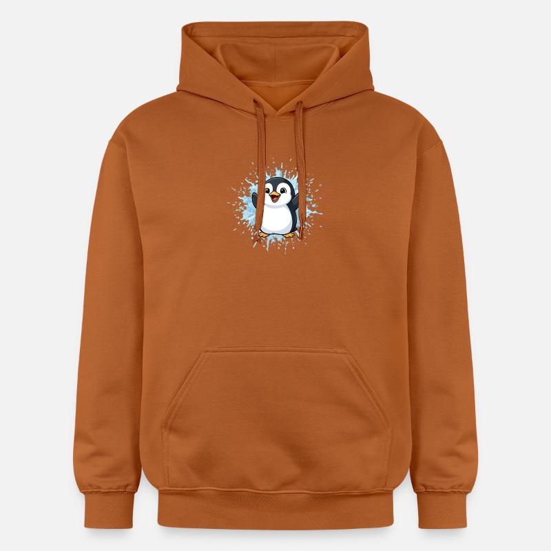 Pingu Splash Blue - Sweat à capuche Softstyle® Gildan Unisexe - Athletic Orange