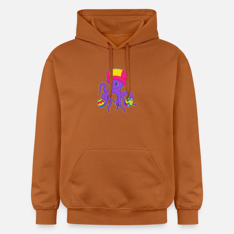 Octopus Easter Easter Eggs - Gildan Unisex Softstyle® Midweight Hoodie - Athletic Orange