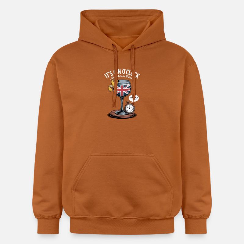 Gin O’Clock Humour britannique - Sweat à capuche Softstyle® Gildan Unisexe - Athletic Orange