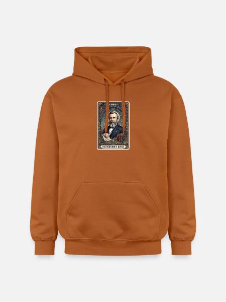 Rutherford B. Hayes Tarot Card - Gildan Unisex Softstyle® Midweight Hoodie - Athletic Orange