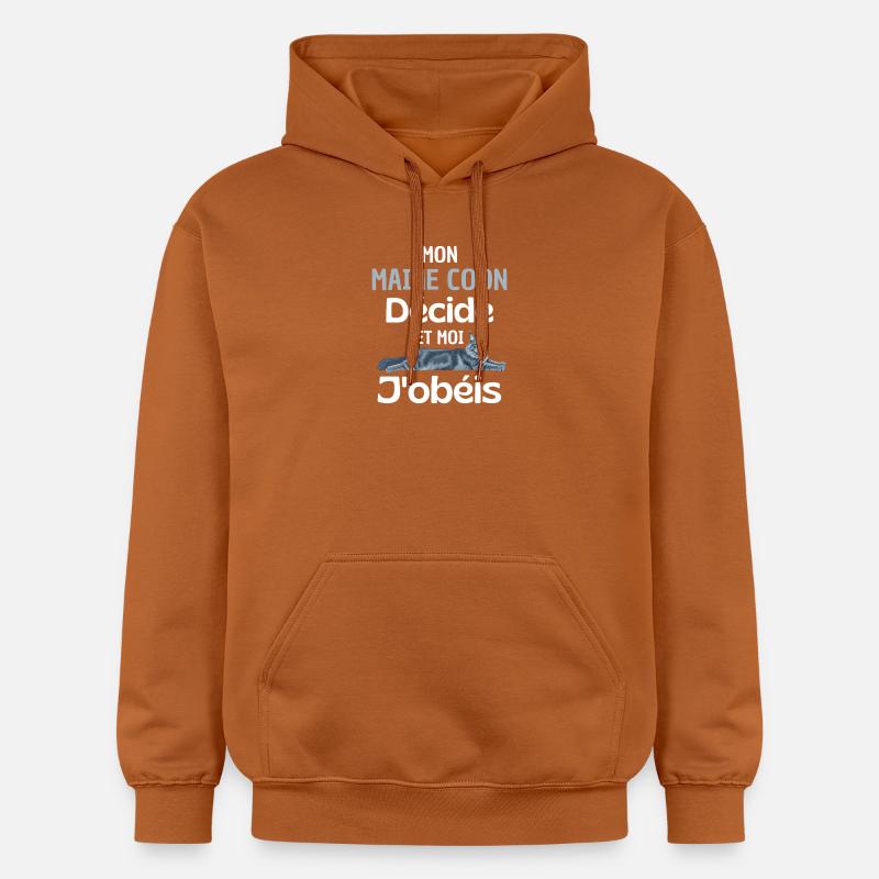 Maine Coon Commande Tu Obéis - Sweat à capuche Softstyle® Gildan Unisexe - Athletic Orange