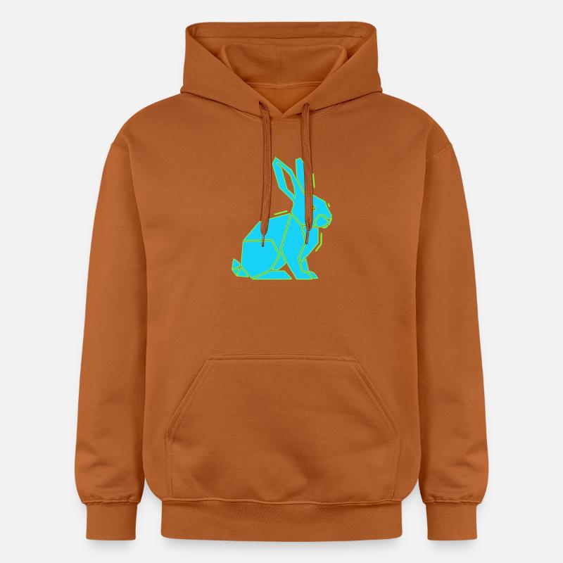 Geometric Bunny Low Poly Modern - Sweat à capuche Softstyle® Gildan Unisexe - Athletic Orange