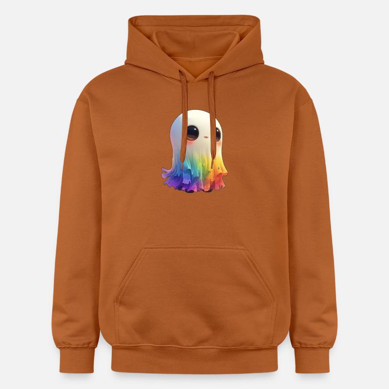 Fantôme arc-en-ciel flippant et mignon - Sweat à capuche Softstyle® Gildan Unisexe - Athletic Orange