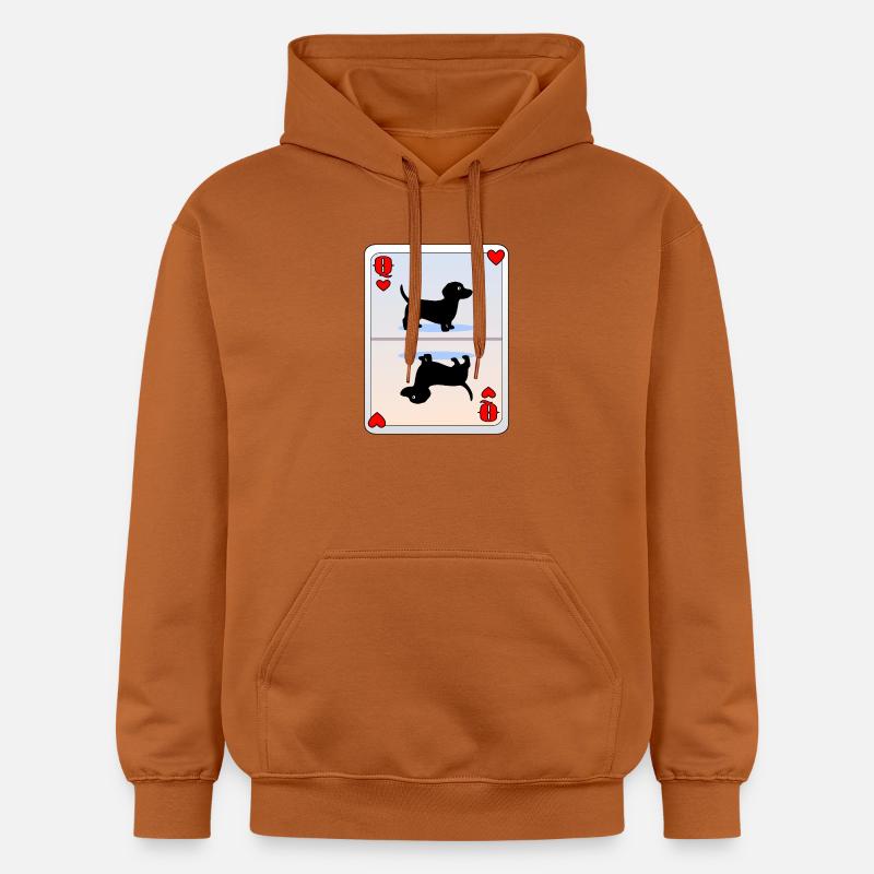 Jeu de cartes teckel - Sweat à capuche Softstyle® Gildan Unisexe - Athletic Orange