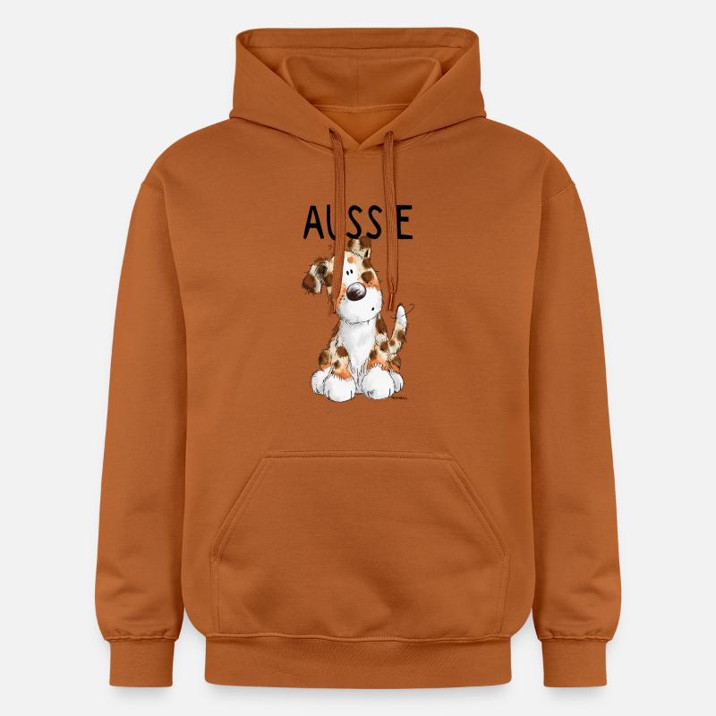 Fröhlicher Aussie - Australian Shepherd - Geschenk - Gildan Unisex Softstyle® Midweight Hoodie - Athletic Orange