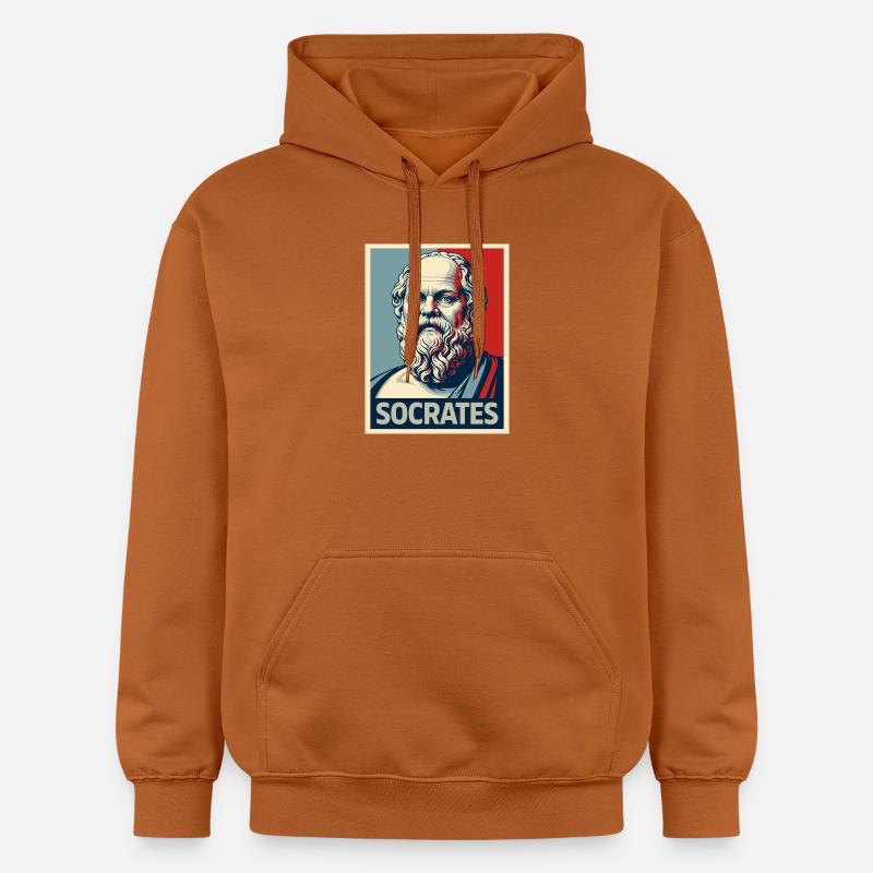 Portrait pop art de Socrate - Sweat à capuche Softstyle® Gildan Unisexe - Athletic Orange