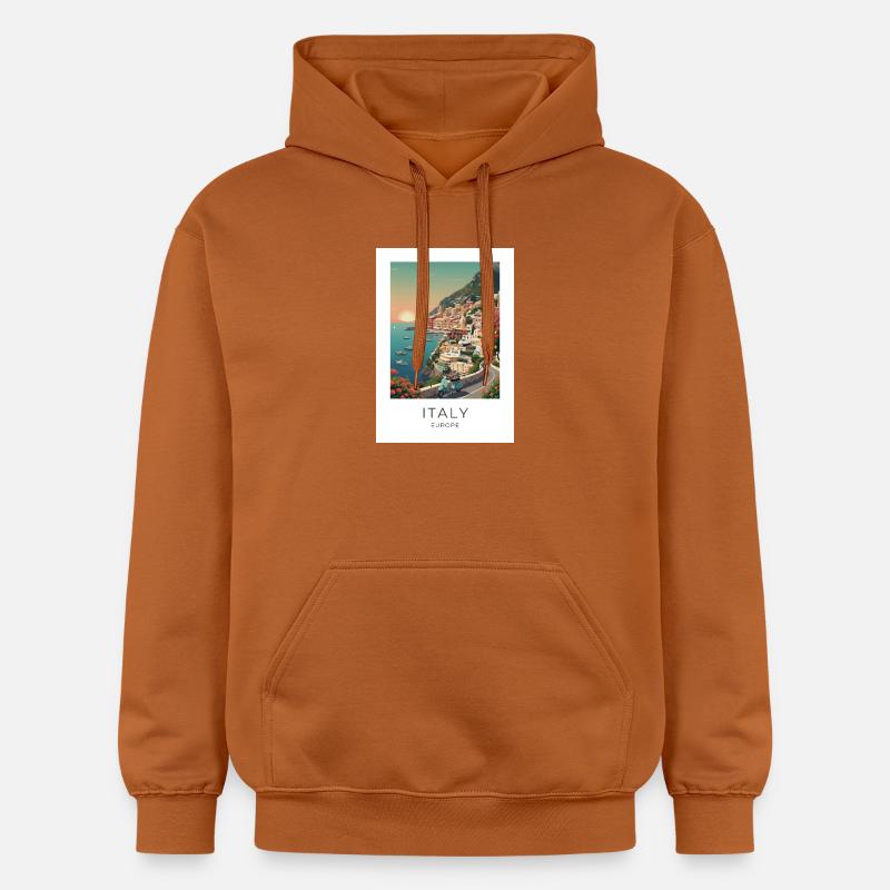 Italia Coastal Magic Motorcycle - Sweat à capuche Softstyle® Gildan Unisexe - Athletic Orange