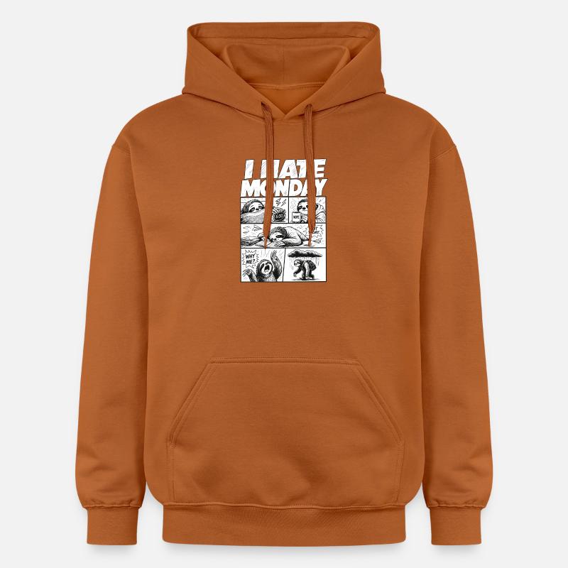 Je déteste Monday Sloth Comic - Sweat à capuche Softstyle® Gildan Unisexe - Athletic Orange