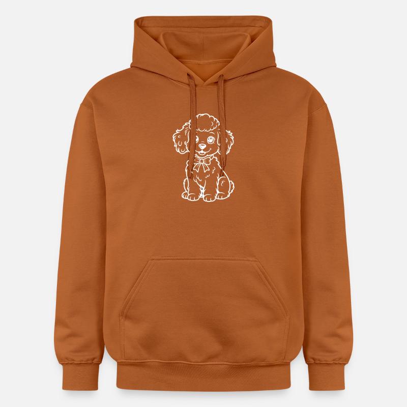 Caniche avec illustration d’arc - Sweat à capuche Softstyle® Gildan Unisexe - Athletic Orange