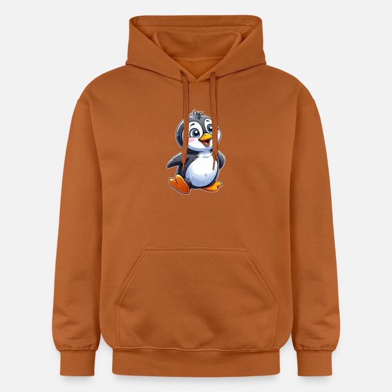 Charme de Pingouin Câlin - Sweat à capuche Softstyle® Gildan Unisexe - Athletic Orange