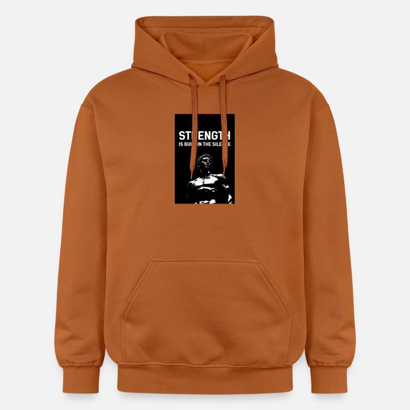 La force dans le silence - Sweat à capuche Softstyle® Gildan Unisexe - Athletic Orange