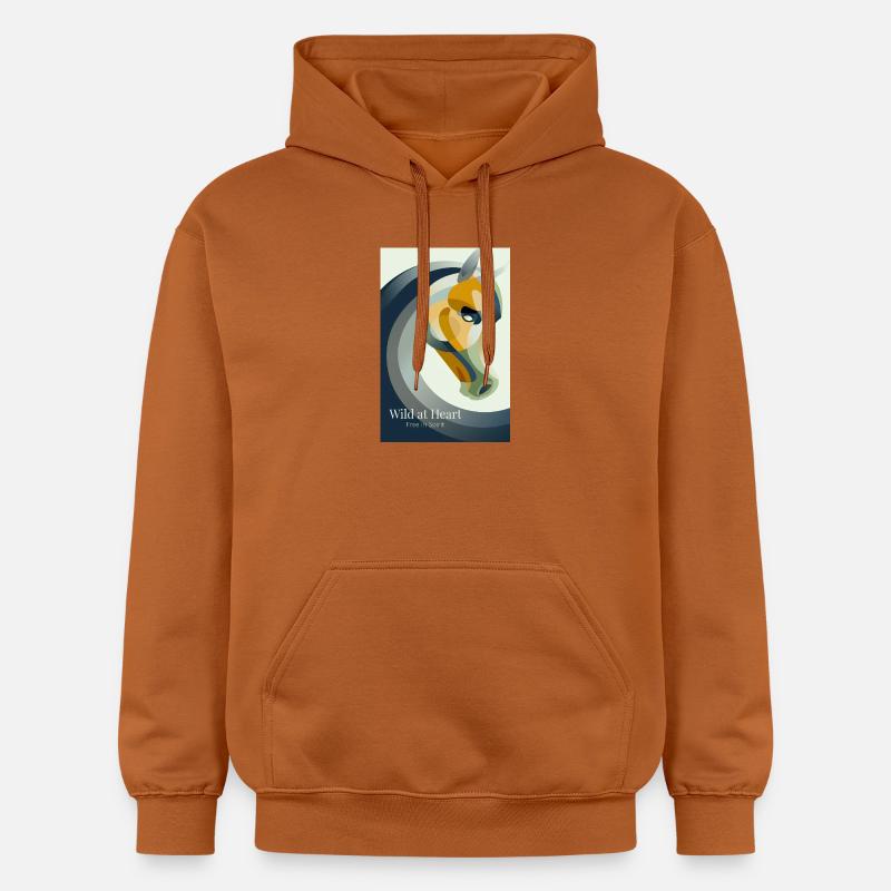 Affiche de cheval abstraite moderne - Sweat à capuche Softstyle® Gildan Unisexe - Athletic Orange