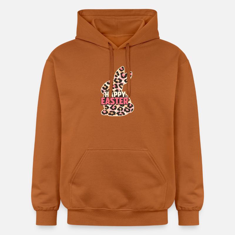Joyeux Léopard Lapin de Pâques - Sweat à capuche Softstyle® Gildan Unisexe - Athletic Orange