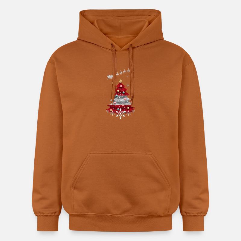 Sapin de Noël avec drapeau autrichien - Sweat à capuche Softstyle® Gildan Unisexe - Athletic Orange