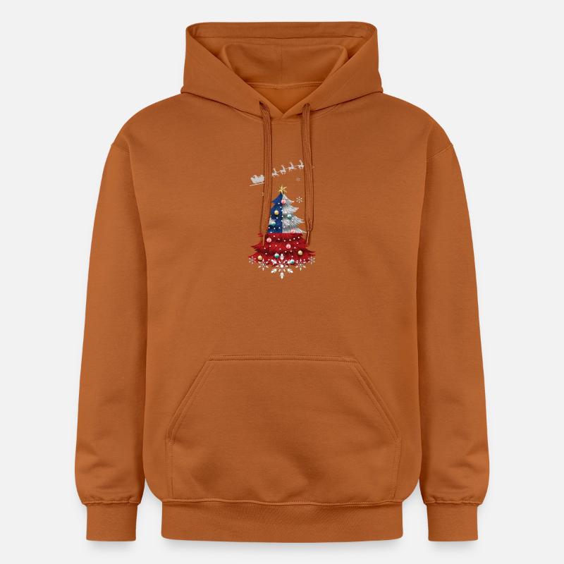 Sapin de Noël avec drapeau chilien - Sweat à capuche Softstyle® Gildan Unisexe - Athletic Orange
