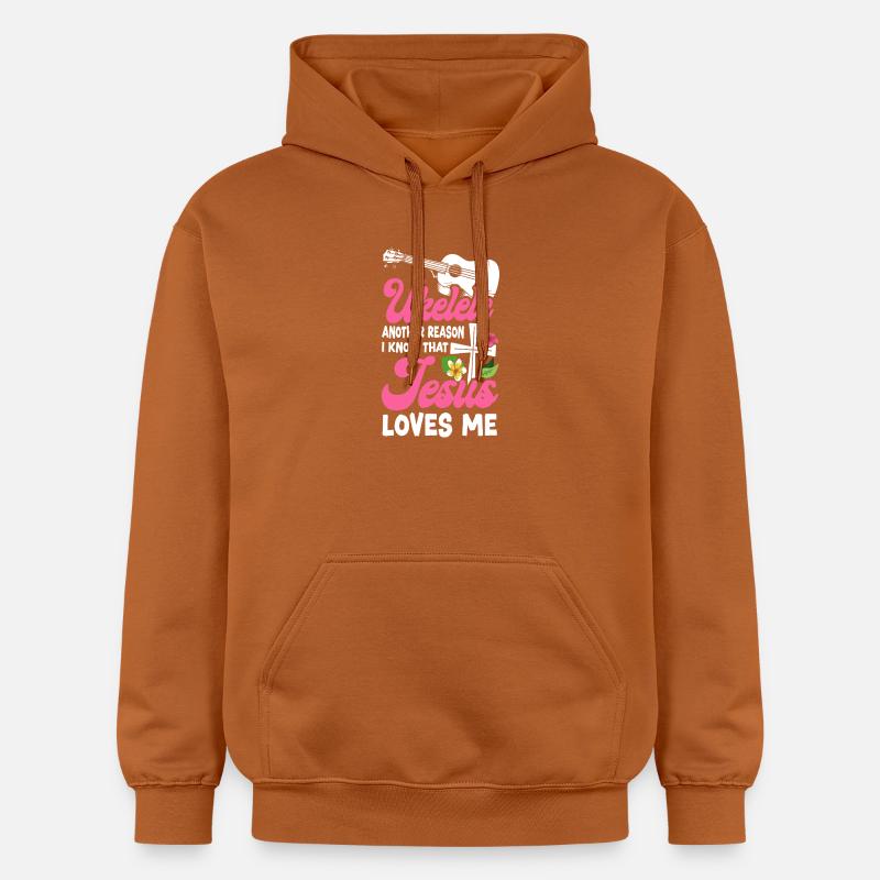 Ukulélé hawaïen Uke Jésus Foi - Sweat à capuche Softstyle® Gildan Unisexe - Athletic Orange
