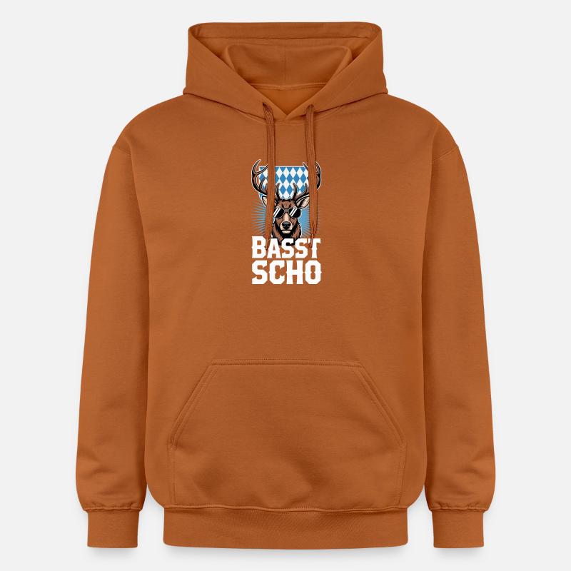Basst Scho Hirsch Dialecte bavarois Bavière - Sweat à capuche Softstyle® Gildan Unisexe - Athletic Orange