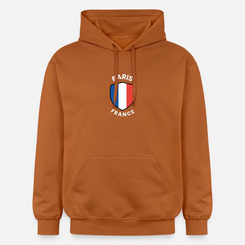 Emblème du drapeau de Paris - Sweat à capuche Softstyle® Gildan Unisexe - Athletic Orange