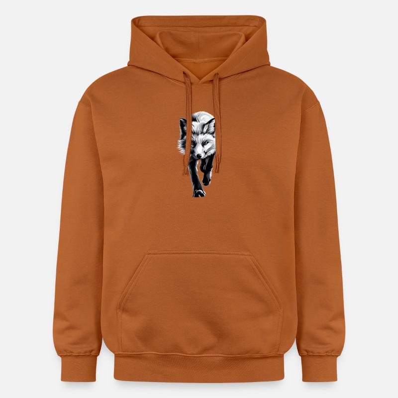 Polarfuchs Schneefuchs Eisfuchs Süßer Weißer Fuchs - Gildan Unisex Softstyle® Midweight Hoodie - Athletic Orange