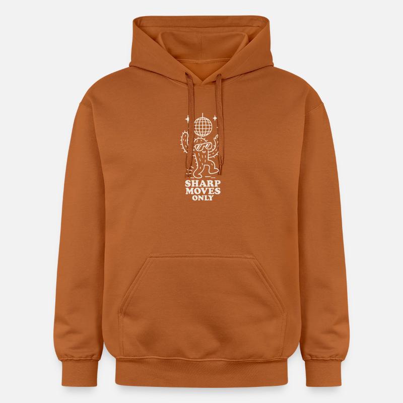 Disco Cactus: Only Sharp Movements - Gildan Unisex Softstyle® Midweight Hoodie - Athletic Orange