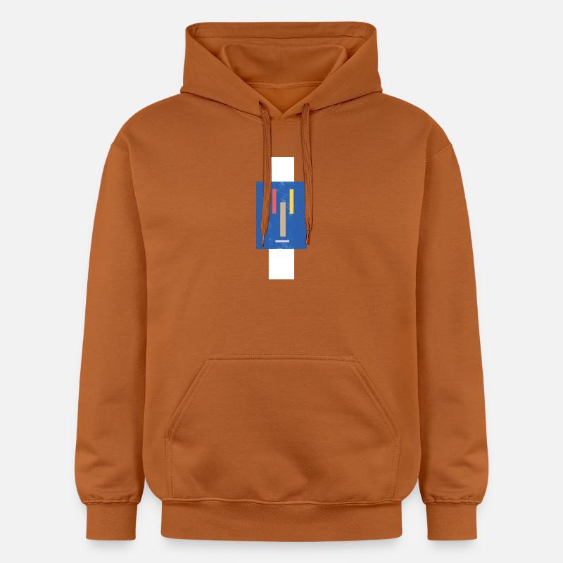 Visage abstrait sur un pull - Sweat à capuche Softstyle® Gildan Unisexe - Athletic Orange