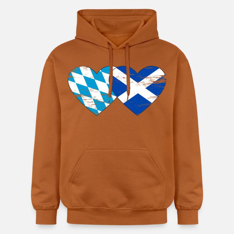 Bavière, Ecosse, drapeau, coeur utilisé - Sweat à capuche Softstyle® Gildan Unisexe - Athletic Orange