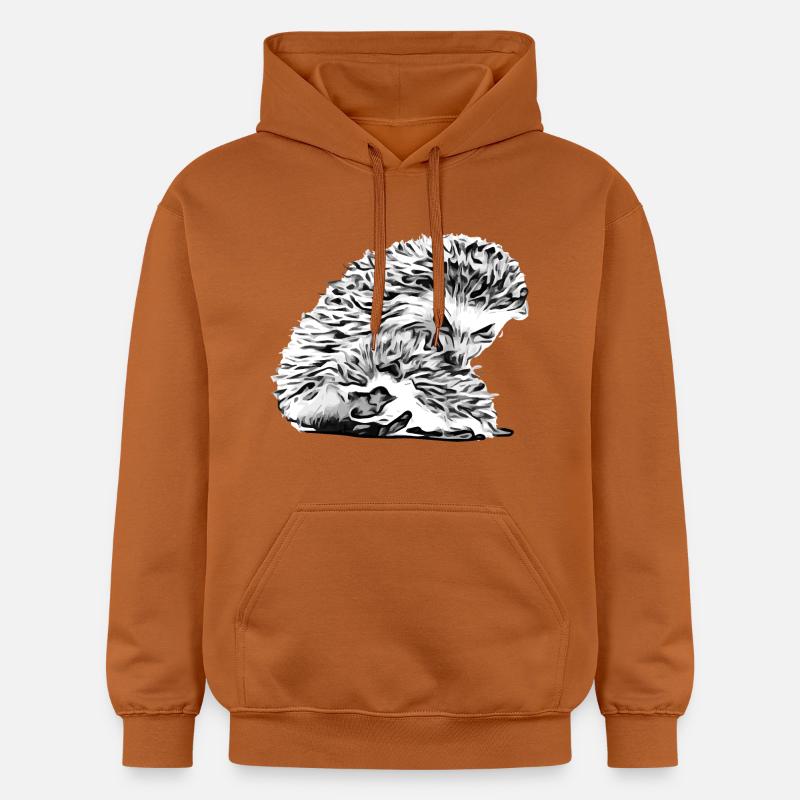 Maman hérisson avec bébé hérisson - Sweat à capuche Softstyle® Gildan Unisexe - Athletic Orange