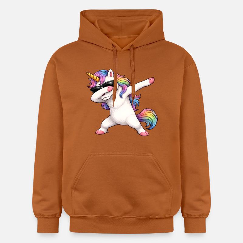 Dabbing Licorne - Sweat à capuche Softstyle® Gildan Unisexe - Athletic Orange