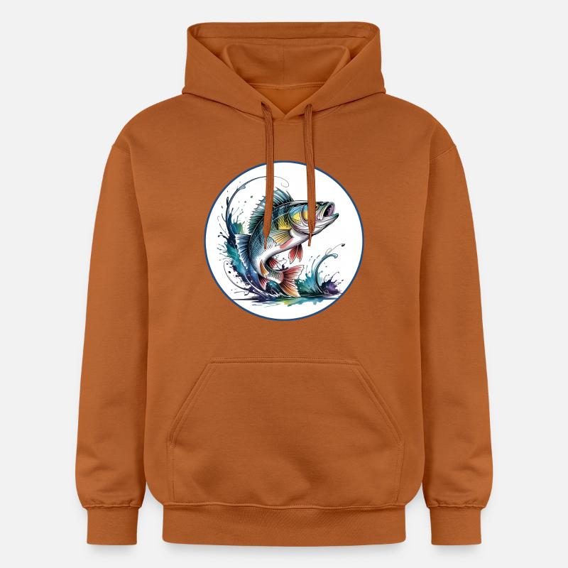 Pêche à la perche - Sweat à capuche Softstyle® Gildan Unisexe - Athletic Orange