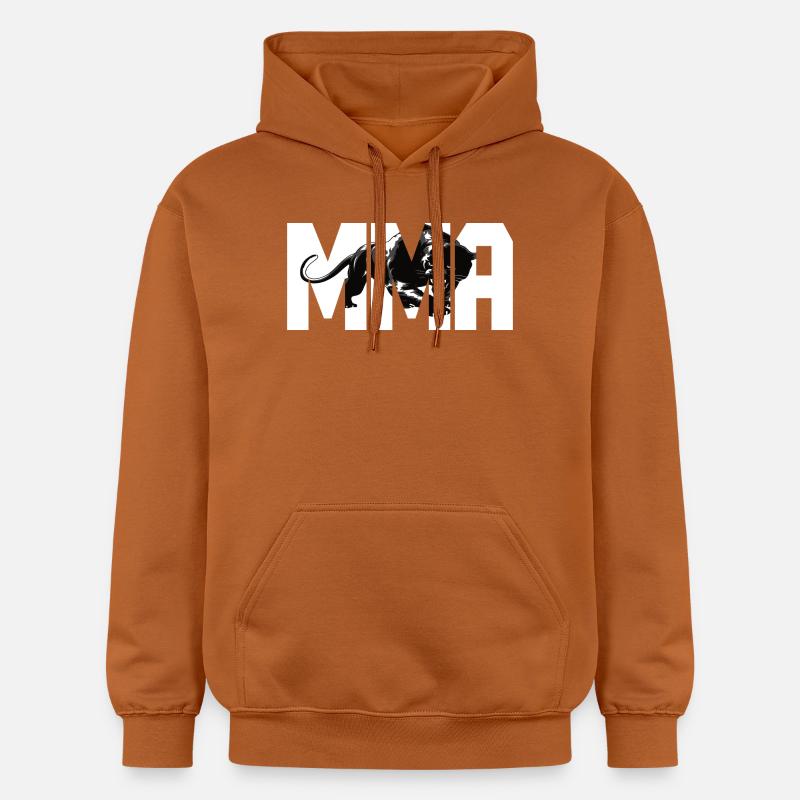 Design MMA avec un gros chat - Sweat à capuche Softstyle® Gildan Unisexe - Athletic Orange