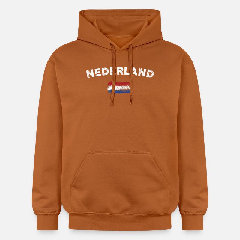 Drapeau des Pays-Bas Coup de pinceau - Sweat à capuche Softstyle® Gildan Unisexe - Athletic Orange