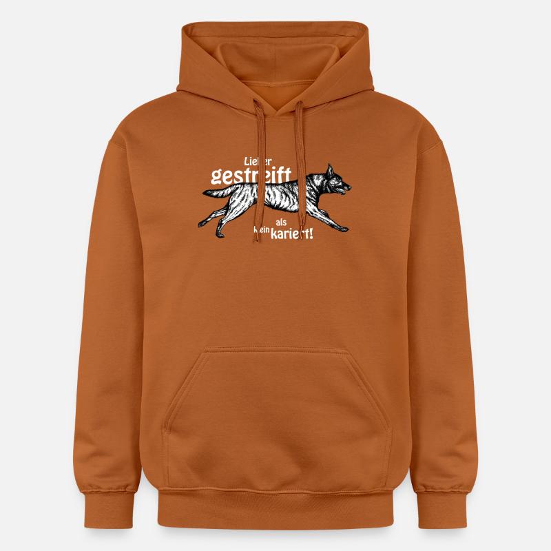Mieux rayé que petit - blanc - Sweat à capuche Softstyle® Gildan Unisexe - Athletic Orange