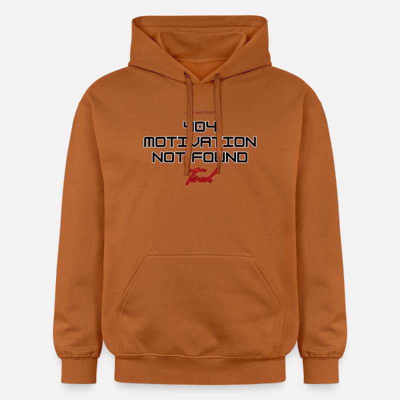 404 Motivation Not Found – Low Battery - Sweat à capuche Softstyle® Gildan Unisexe - Athletic Orange