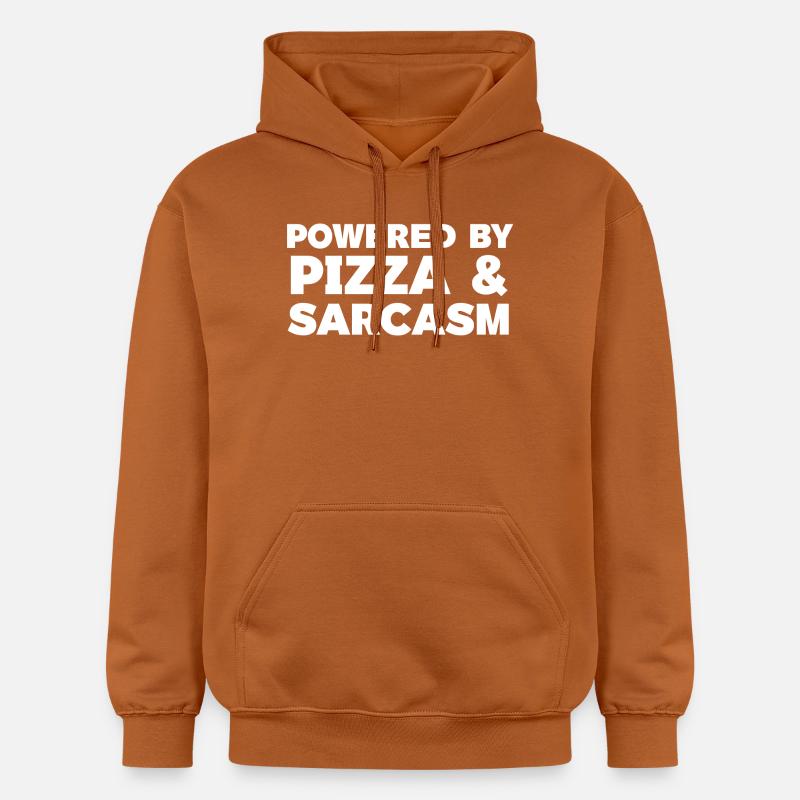 Propulsé par Pizza & Sarcasm T-shirt - Sweat à capuche Softstyle® Gildan Unisexe - Athletic Orange