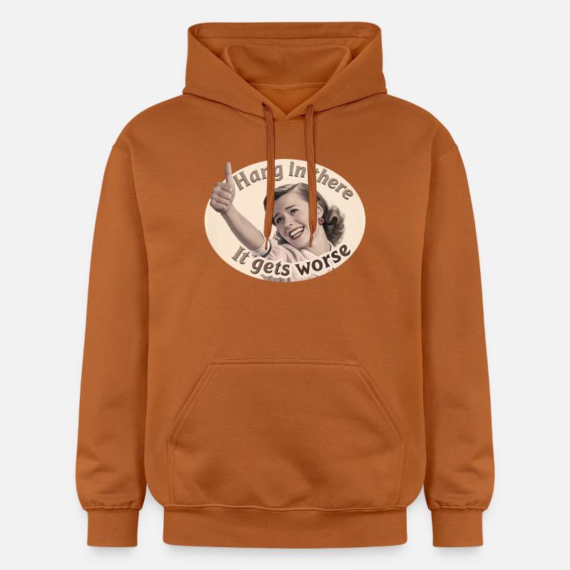 Bleib dran, es wird schlimmer - Gildan Unisex Softstyle® Midweight Hoodie - Athletic Orange