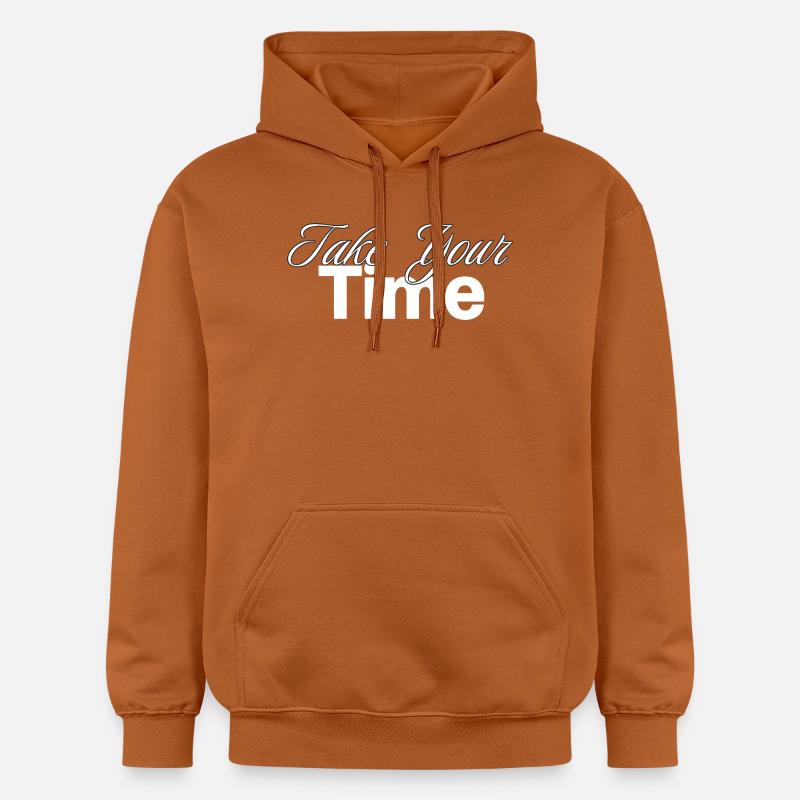 Prenez votre temps Conception - Sweat à capuche Softstyle® Gildan Unisexe - Athletic Orange