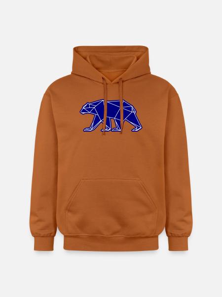 Polar Bear Polar Bear Polygon Icon - Gildan Unisex Softstyle® Midweight Hoodie - Athletic Orange