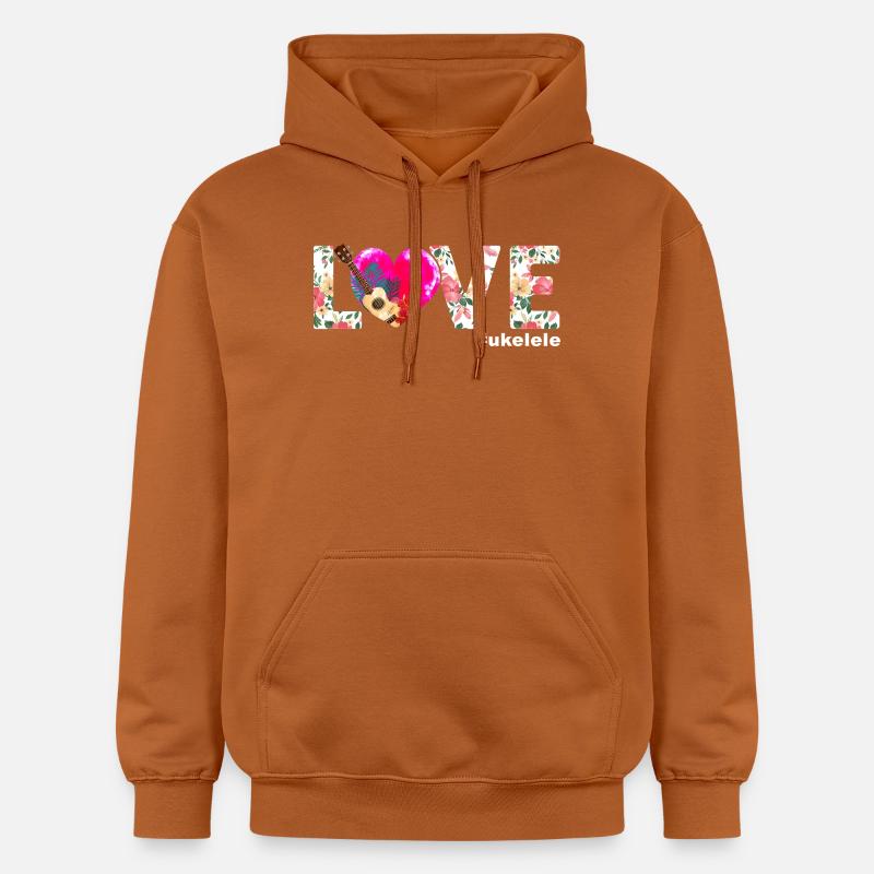 Ukulélé hawaïen Ukulélé Love - Sweat à capuche Softstyle® Gildan Unisexe - Athletic Orange